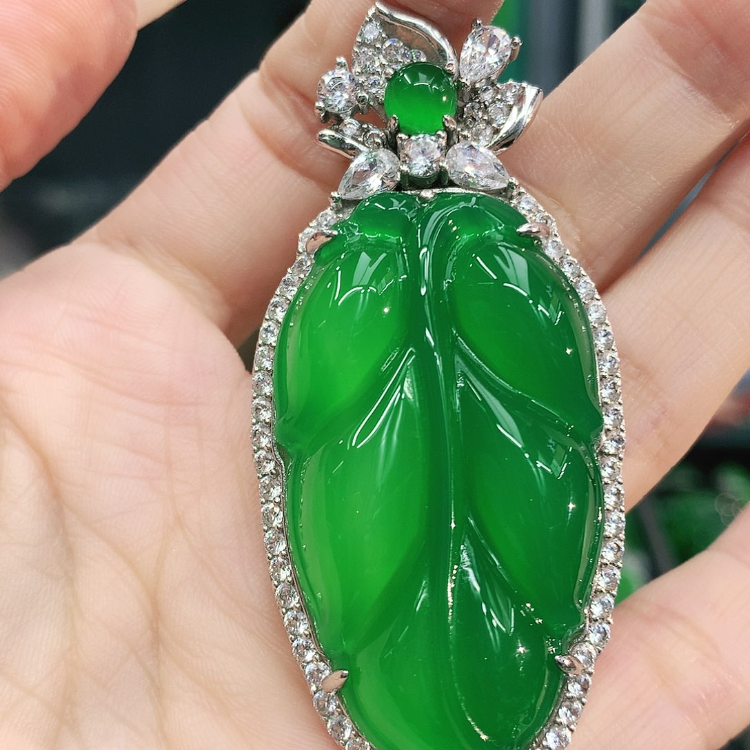 银S925镶嵌吊坠玛瑙/玉髓