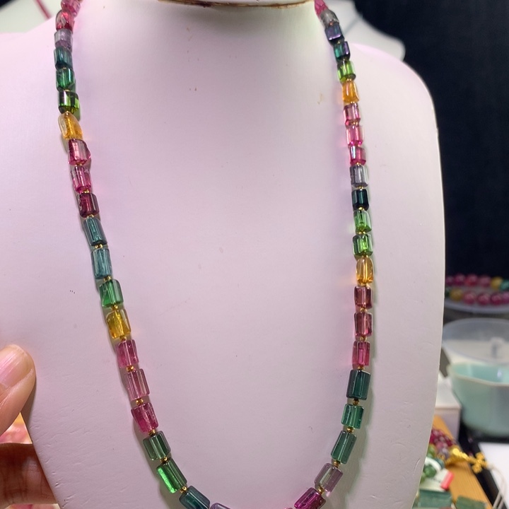 双色碧玺手链未镶嵌