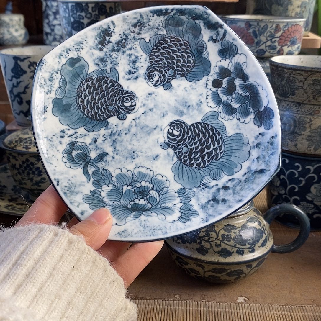 陶手工手绘青花高温陶瓷