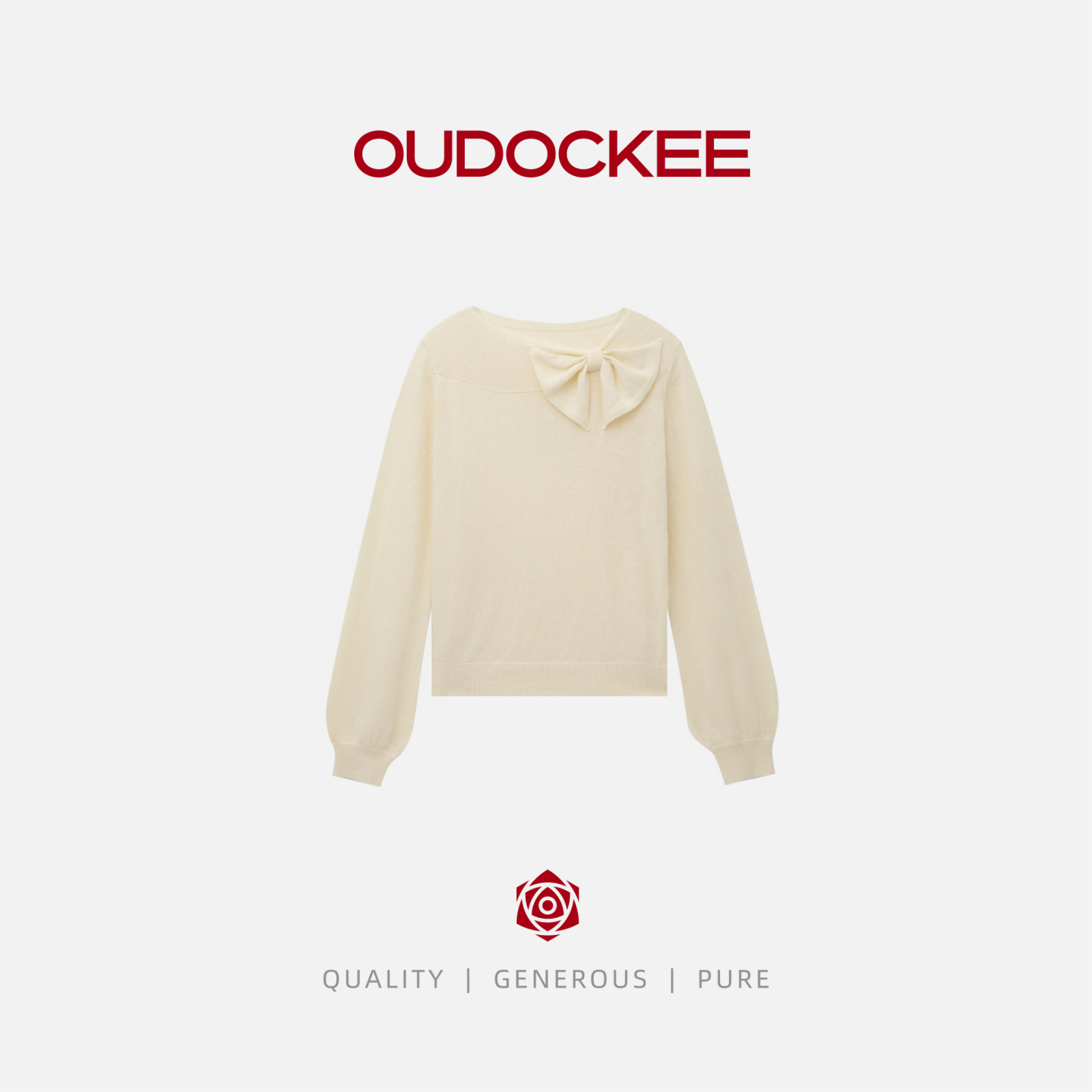 OUDOCKEE 鸥鸥 【盲盒】蝴蝶结+面条灰 组合 盲盒 948-870灰-