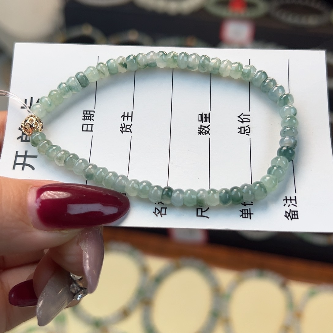 翡翠手串未镶嵌缅甸A货翡翠手串k4.7 03