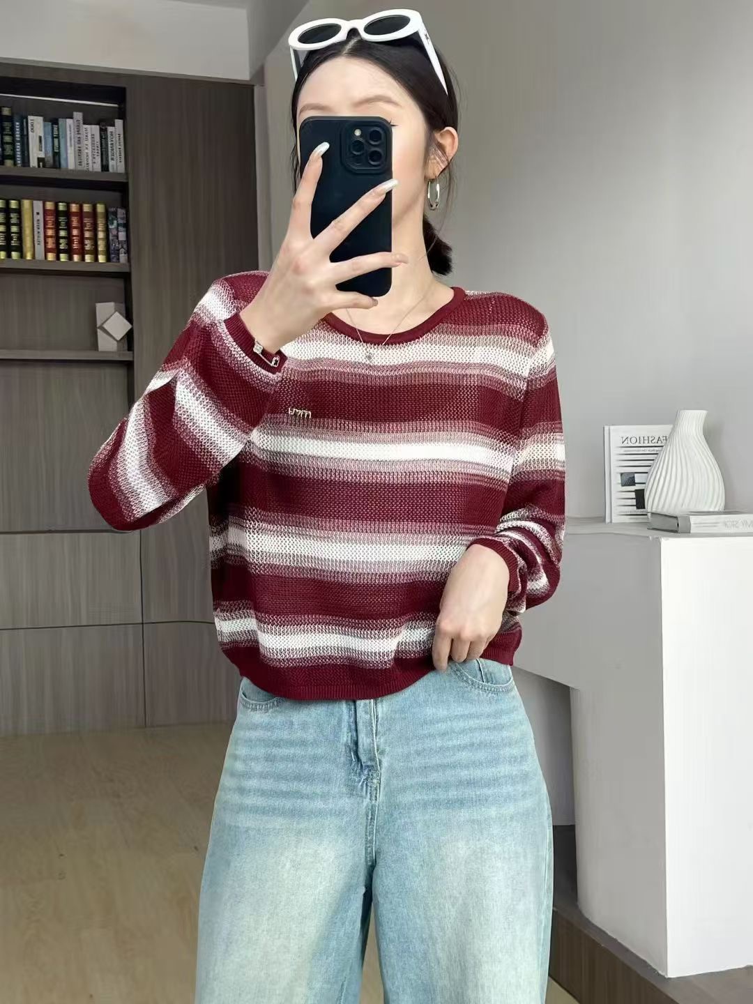 新疆包邮 镂空衫