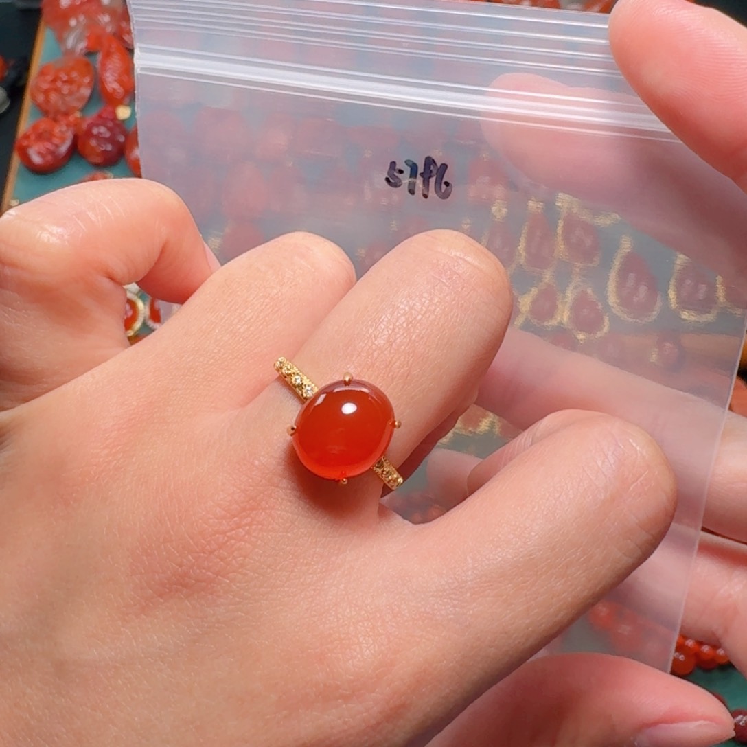 南红玛瑙南红银S925镶嵌