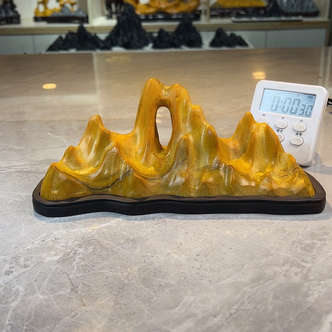 蓝***情灵璧奇石博览会摆件