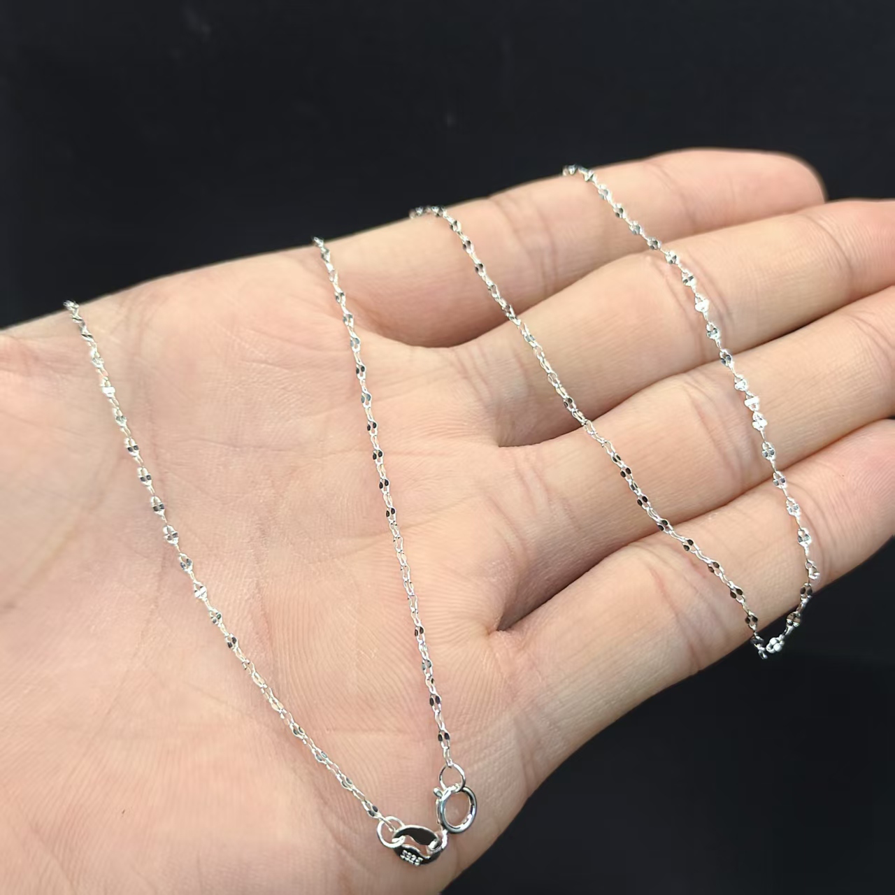 925银银制品 【龙龙严选】s925银卡加链X2