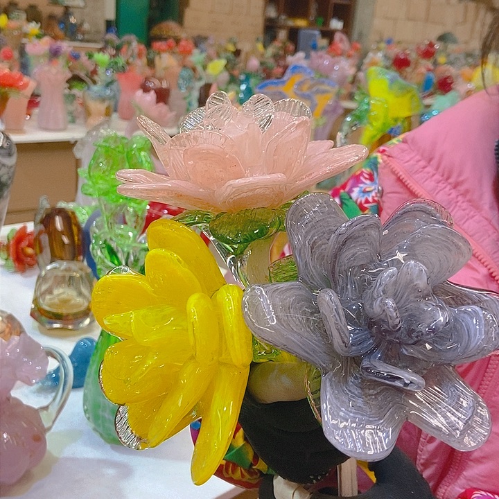 无铅玻璃琉璃花高45口9