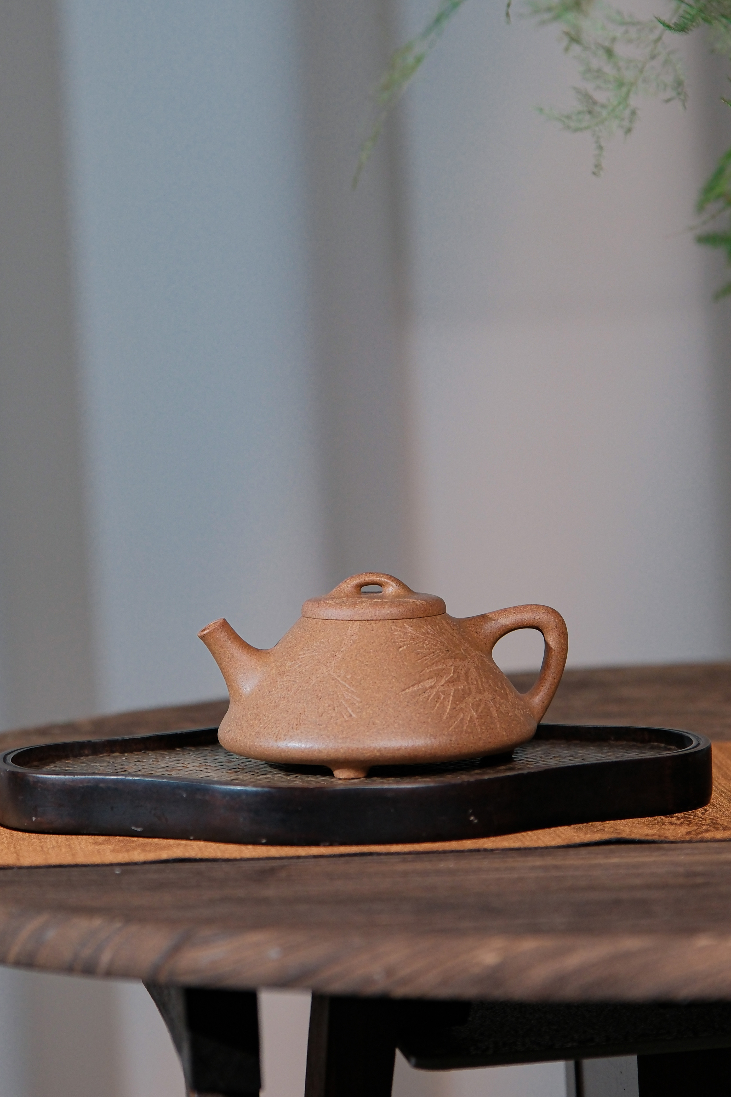 子冶石瓢  金黄段泥  半手制  160cc