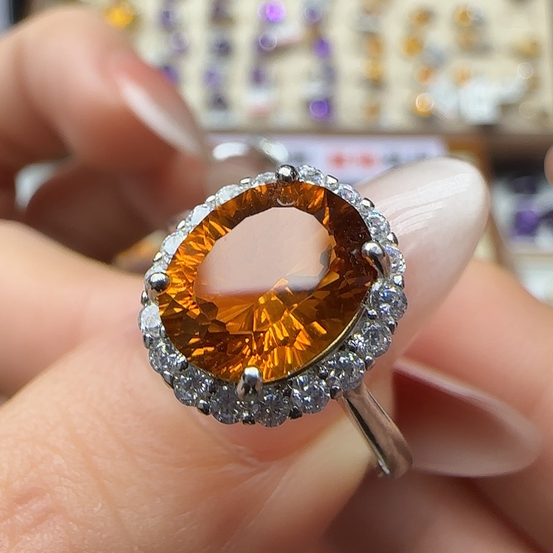 寜***x珠宝半成品银S925镶嵌水晶G 3克拉