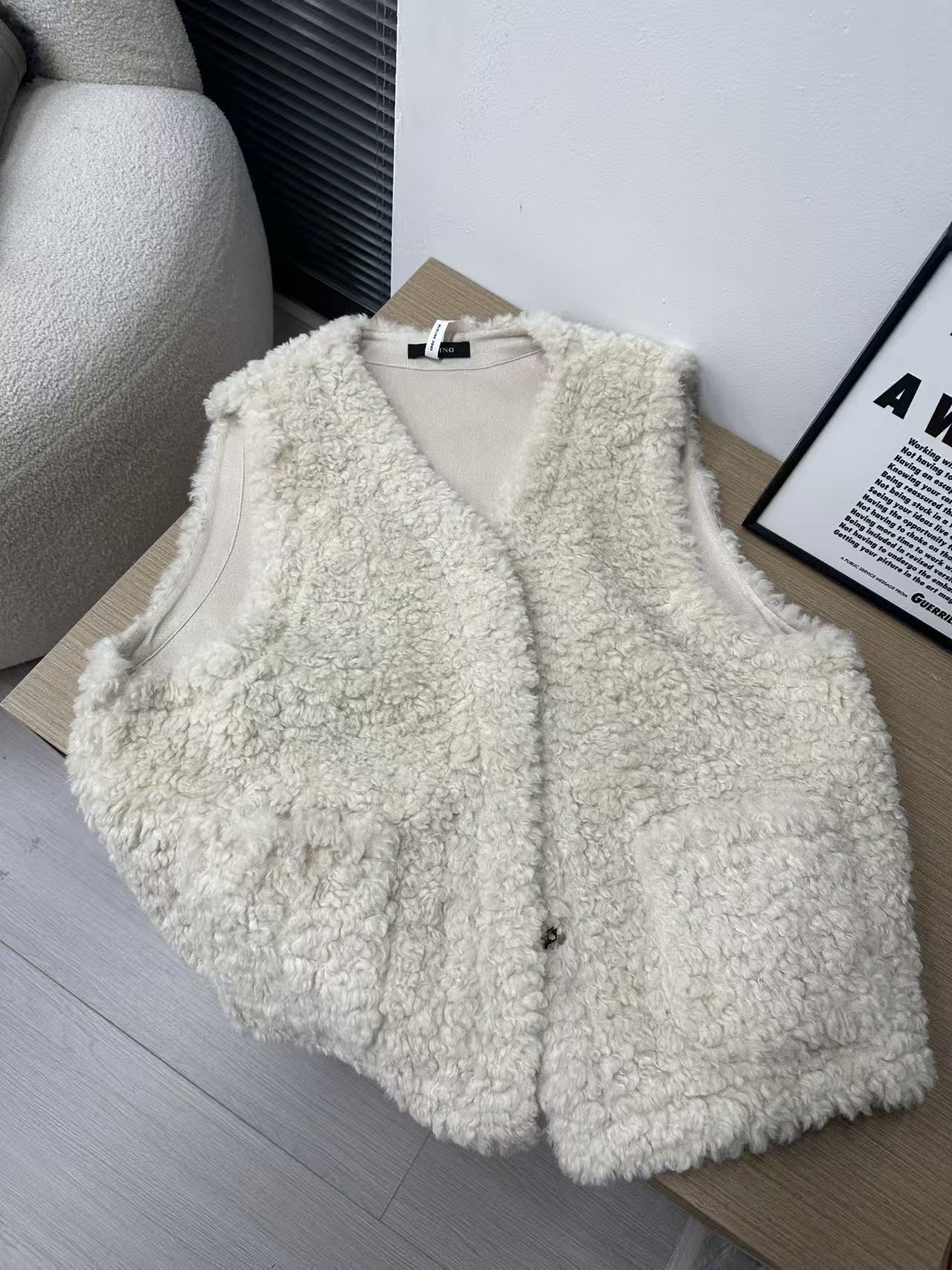 【AXIN定制】高品质毛毛马甲外套 13229