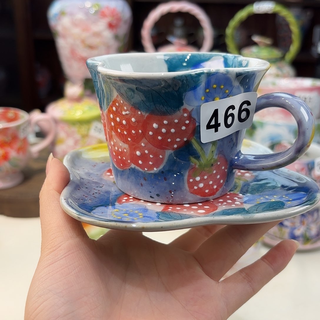 瓷片景德镇手绘高温釉下彩陶瓷茶具 