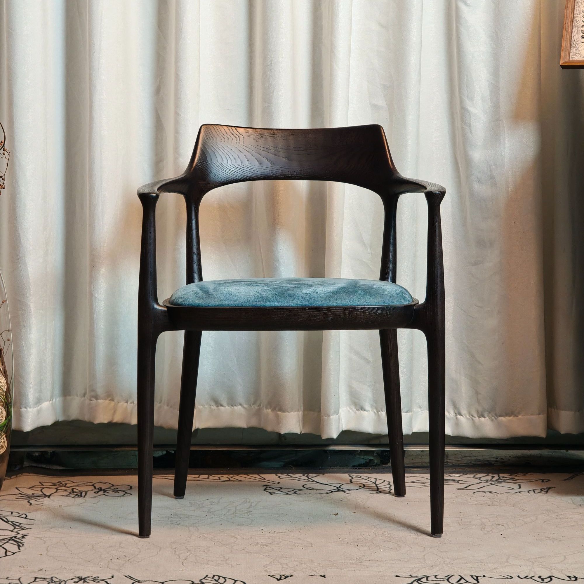 【Y565A】意式极简风白蜡木餐椅椅子木椅休闲椅靠背椅家用简约