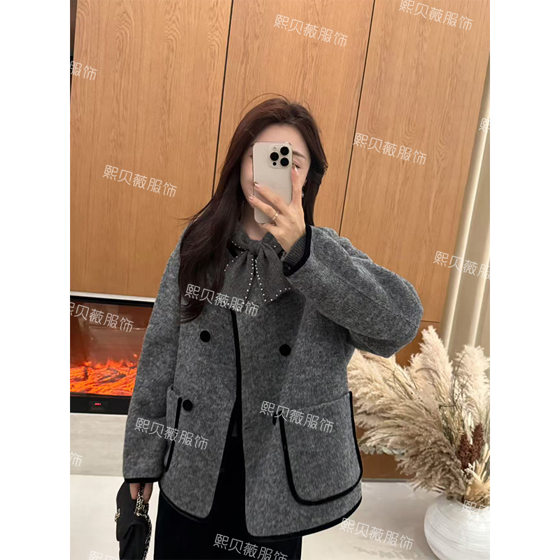【浮浮款，只出不进】羊毛羊驼毛小香风冬季毛呢外套 G5512