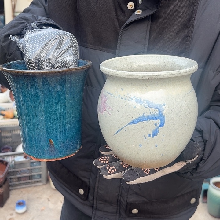 红陶微瑕两个口径13高18