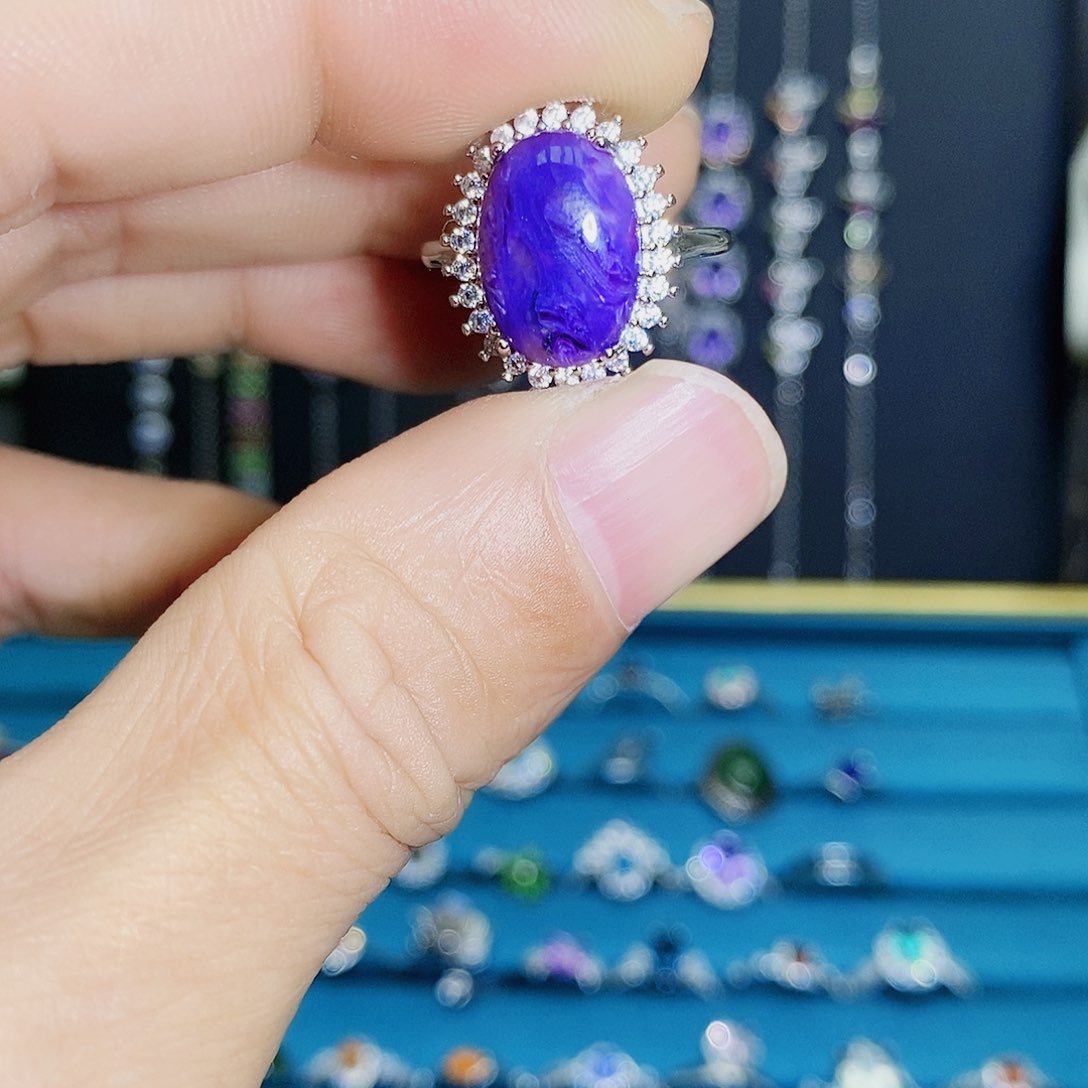 紫晶珠宝半成品银S925镶嵌