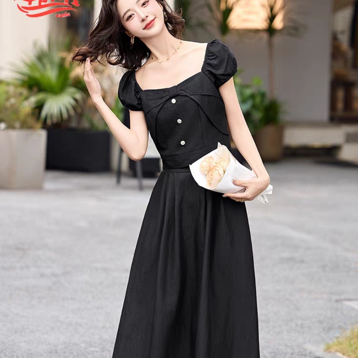 2583设计感小众连衣裙时尚套装2025夏日新款减龄上衣半身裙两件套