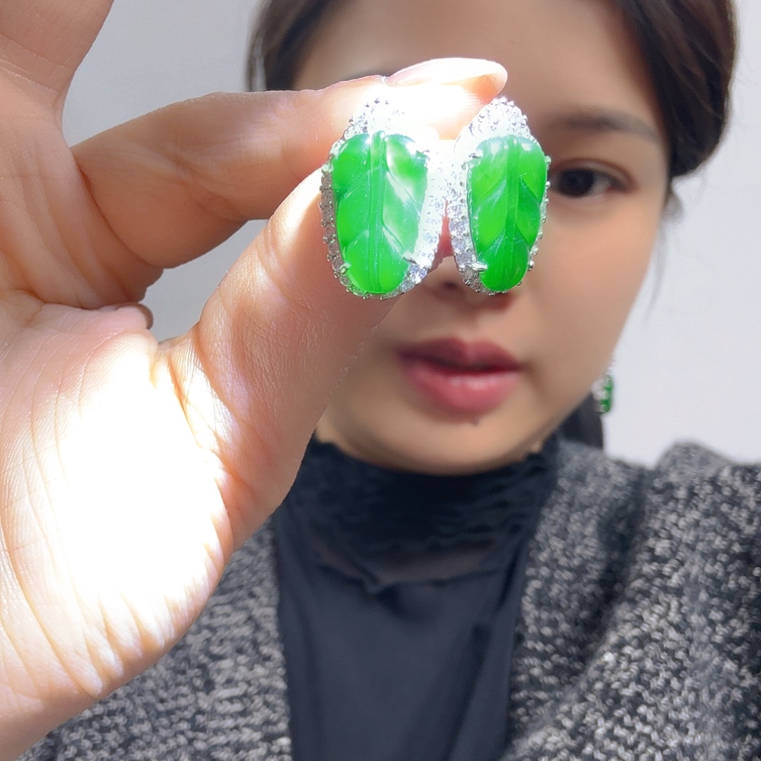 翡翠银S925镶嵌吊坠(不含链)