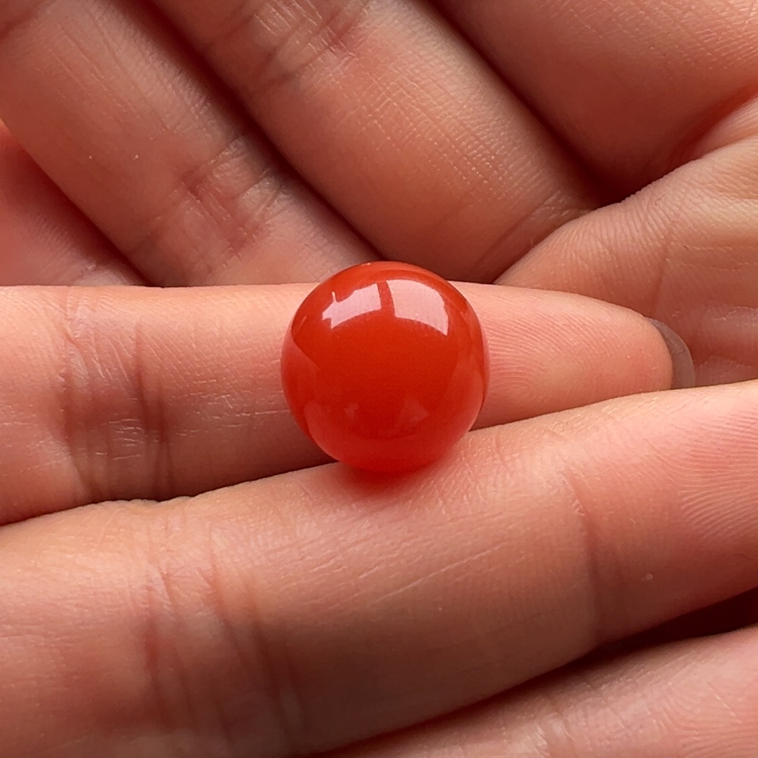 南红玛瑙圆珠13.2未镶嵌得**哪