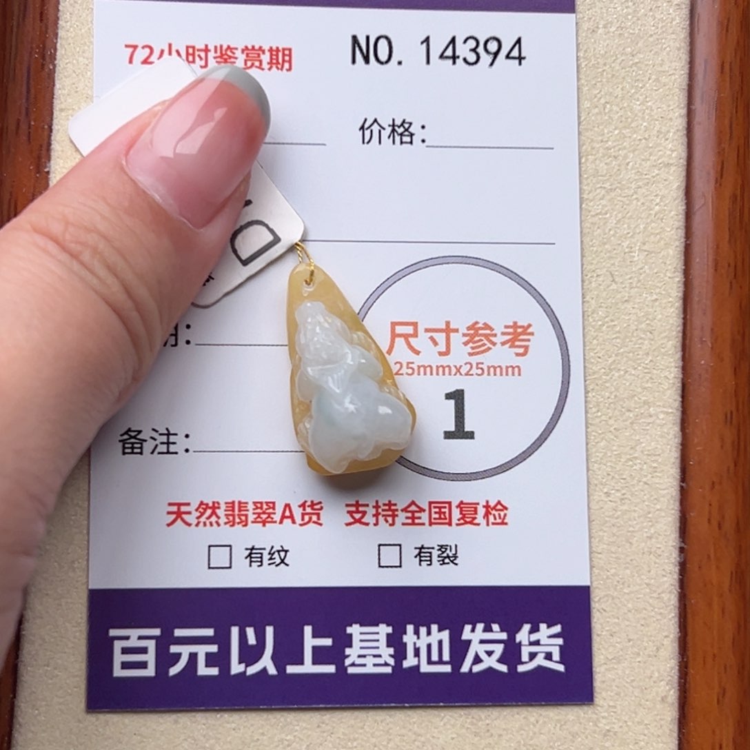 翡翠颈饰未镶嵌貔貅14394