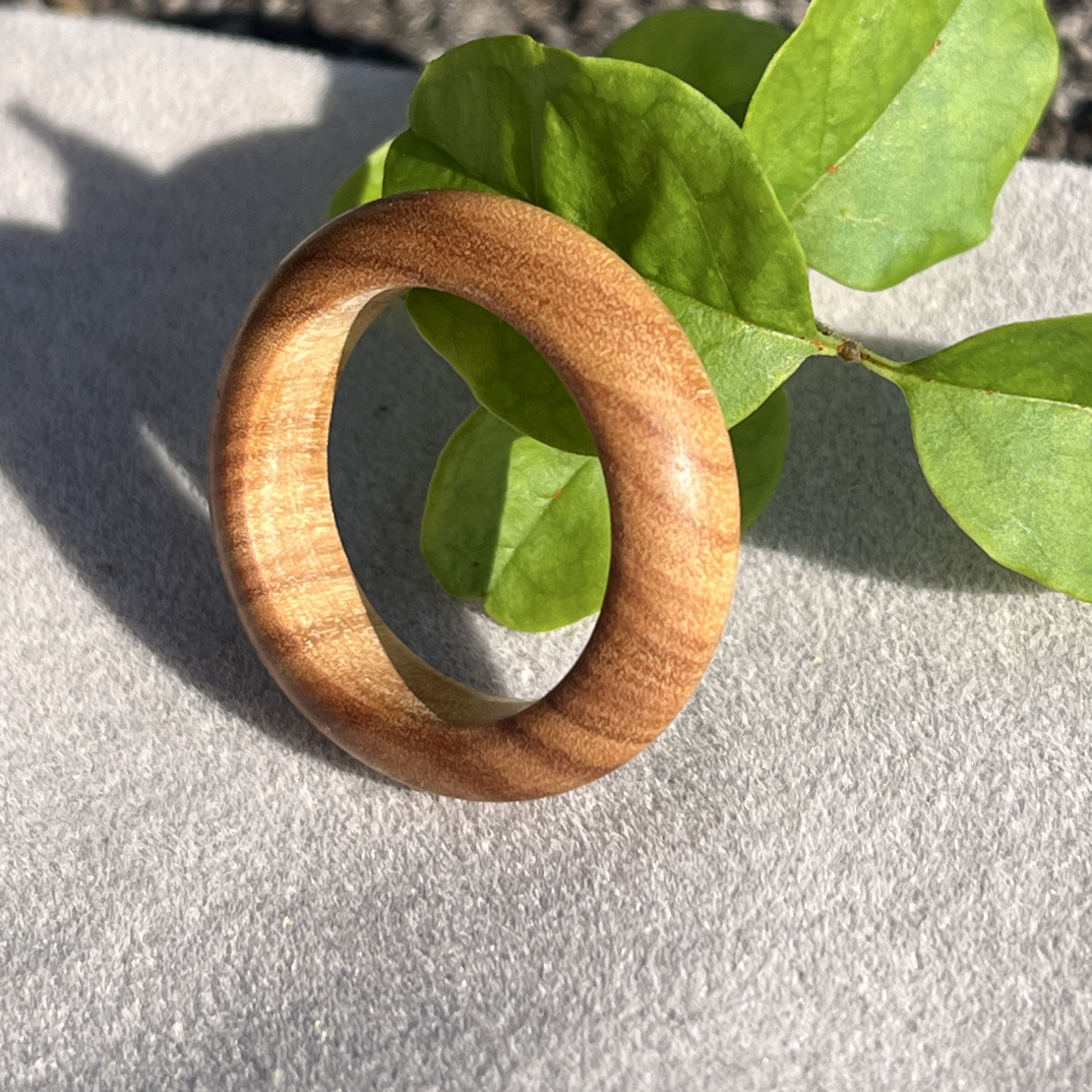 非金属木质戒指 时尚正区老山檀木质复古戒圈（焦糖香）