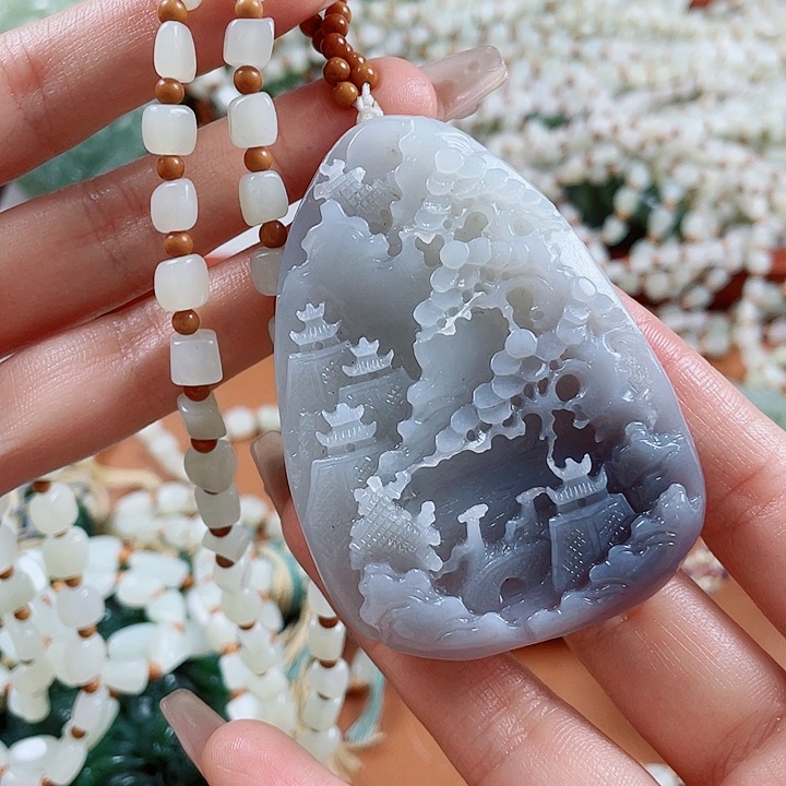 和田玉未镶嵌挂件