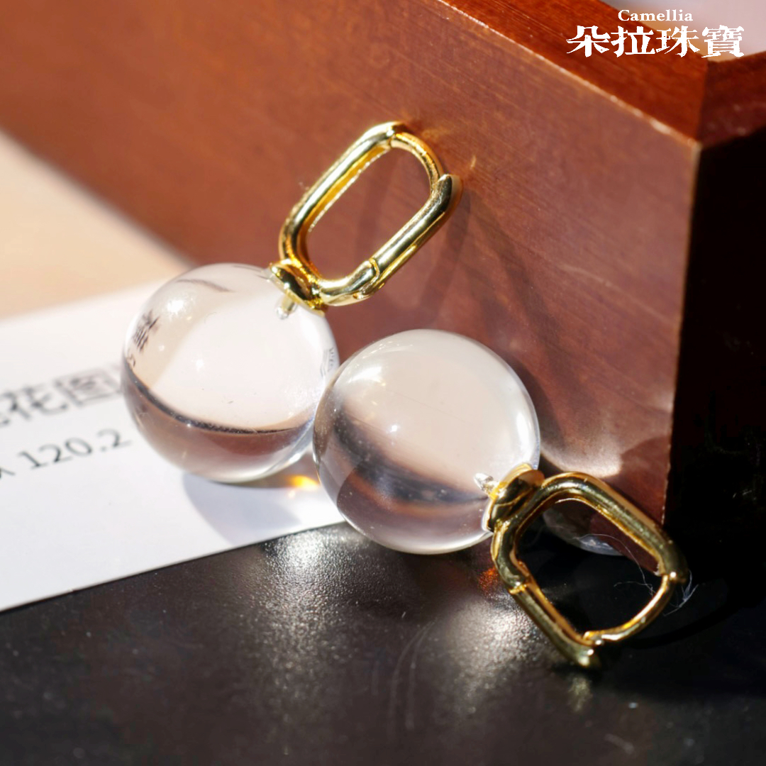 朵拉珠宝 A2-2808 白水晶耳饰 多样性发其一