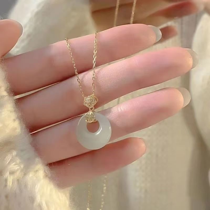 铜合金亚克力吊坠 项链女福字吊坠送闺蜜女友妈妈礼物中国风小众