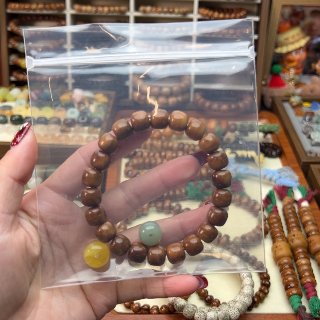 华***子库克吊坠特级精挑老型库克➕黄绿扣子（15.5手围）