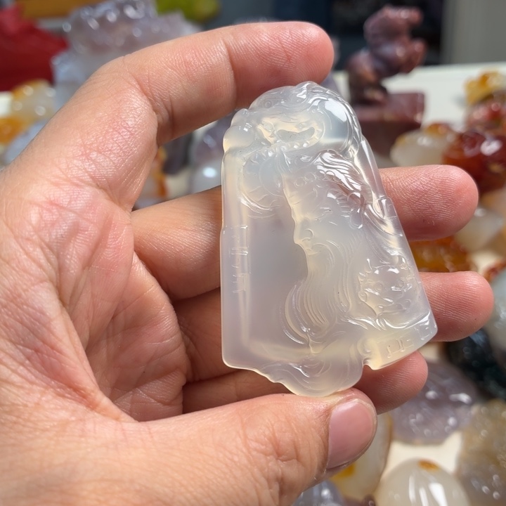 玛瑙/玉髓未镶嵌吊坠(不含链)