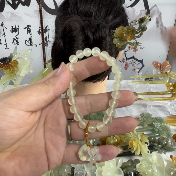 蛇纹石玉手链未镶嵌