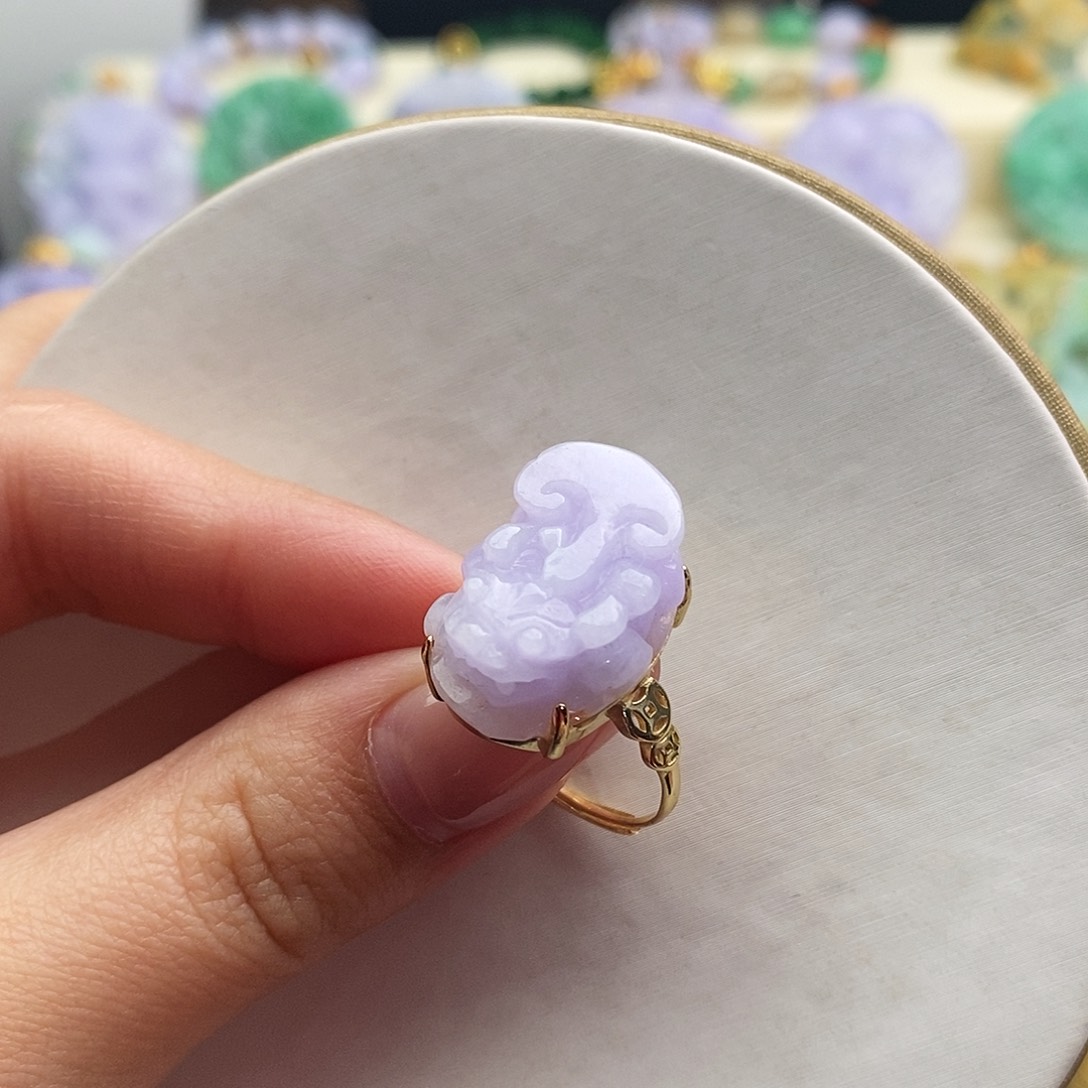 翡翠未镶嵌戒指戒指