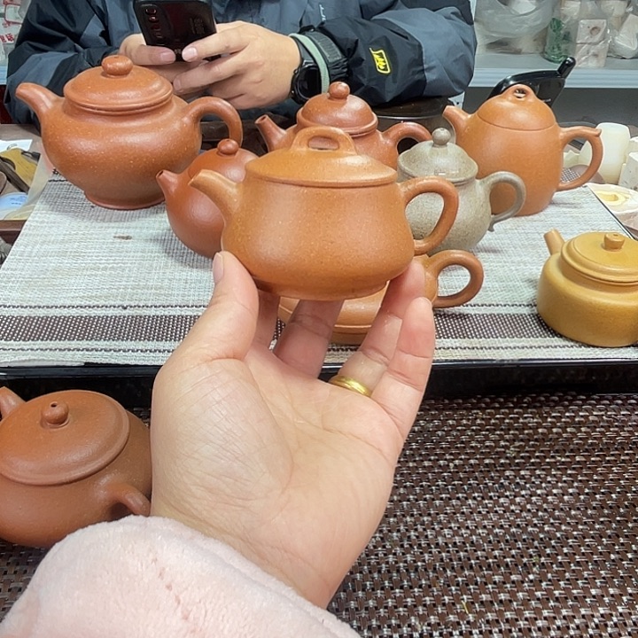 紫砂茶壶饮瓢110毫升黄金段