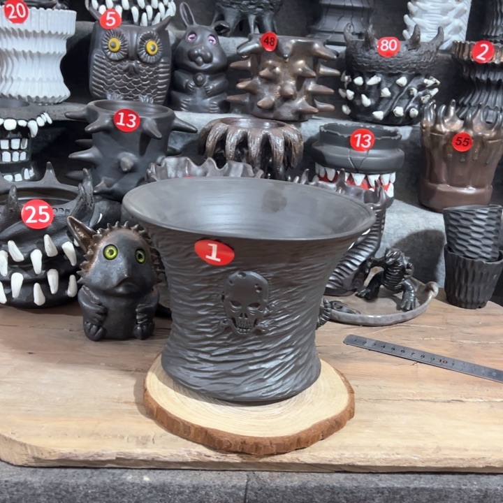 紫砂花盆内口19外高15.5