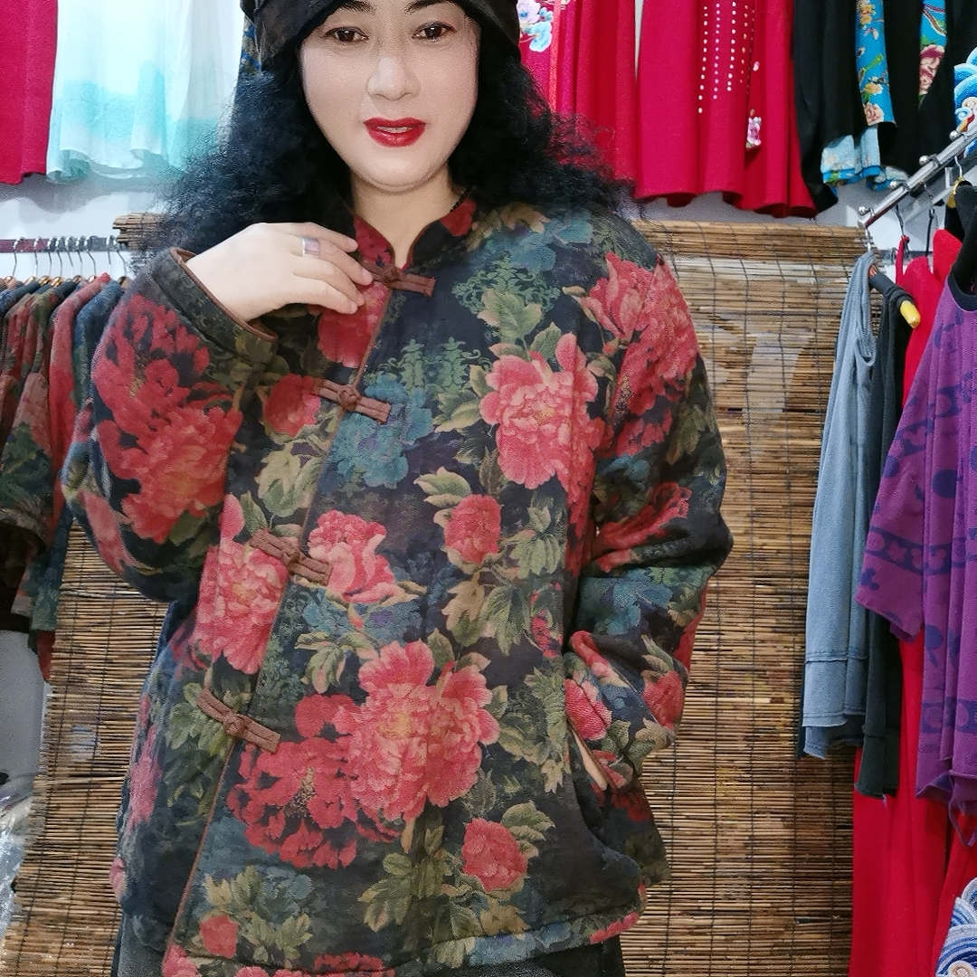 997做旧花棉衣（长63，胸围130）