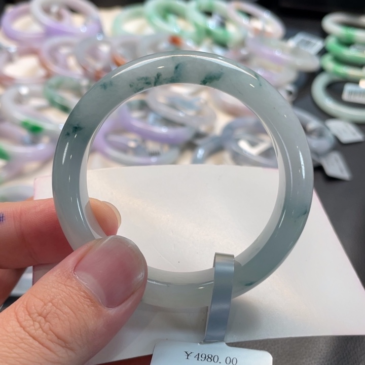 翡翠未镶嵌手镯156号 53正圈