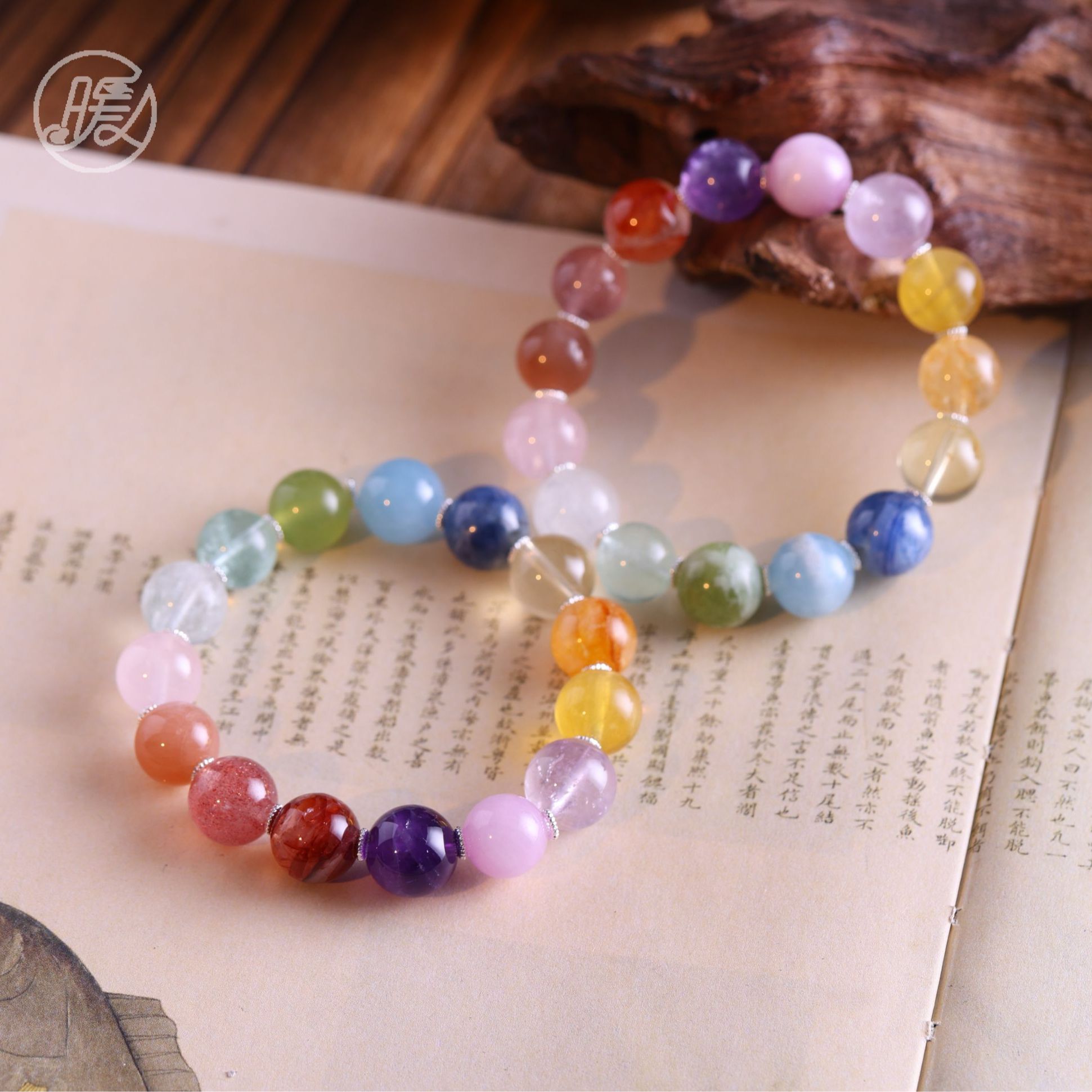 单圈多宝水晶手串搭配花托配件手链F6054多样性发一