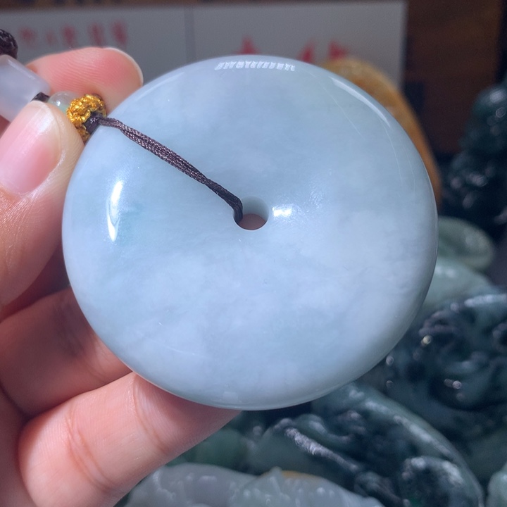 翡翠未镶嵌颈饰保真天然A货翡翠