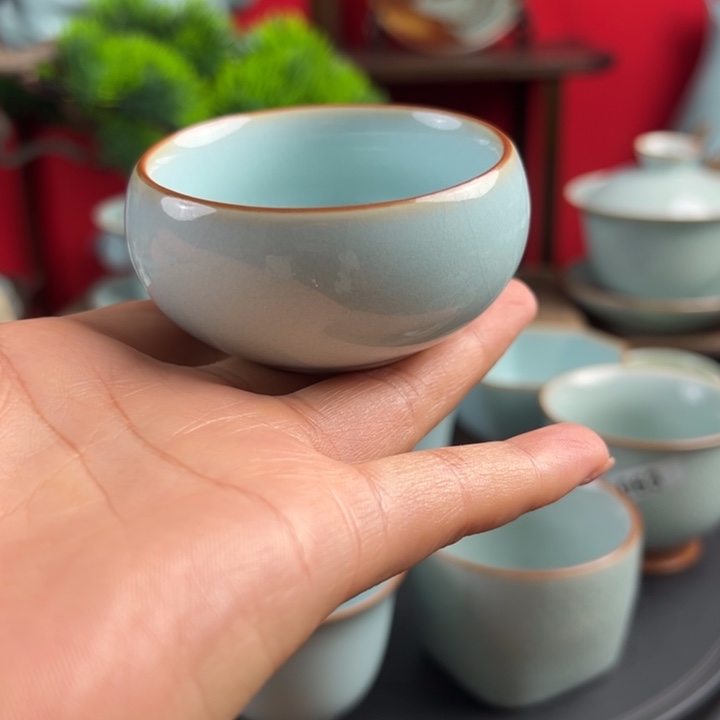 陶瓷云尚汝瓷  天青禅定客杯