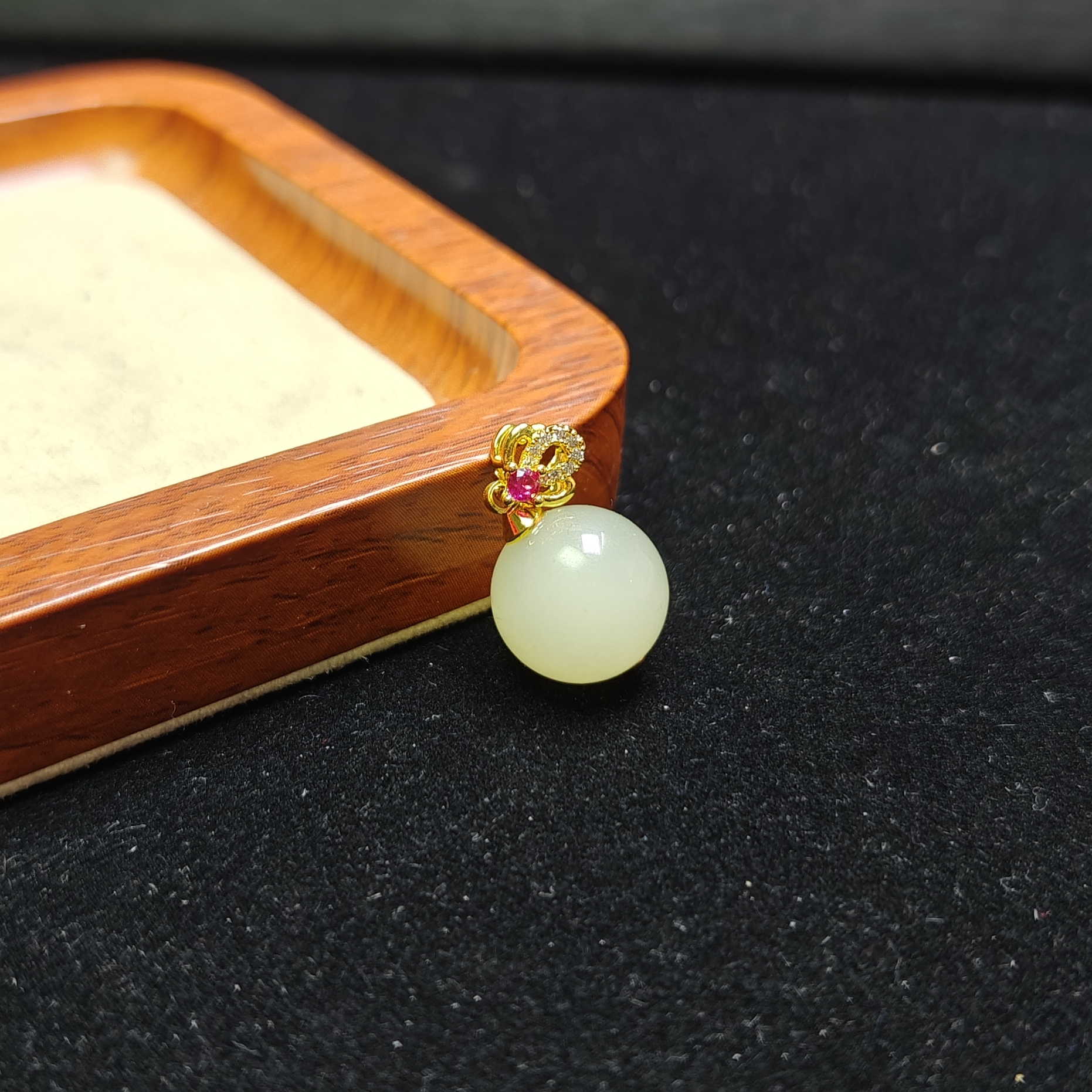 [停业清货]冰晴绿色14m单珠吊坠-赠链-335-多样性发一