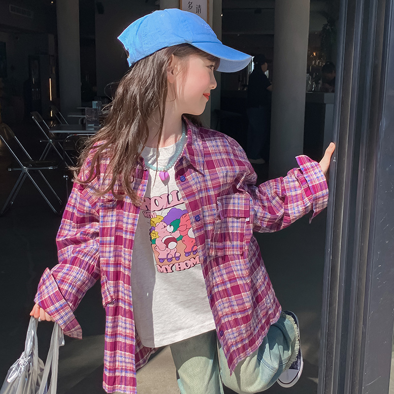 春季新款网红款高货潮流洋气韩版时尚百搭CS7991 儿童衬衫