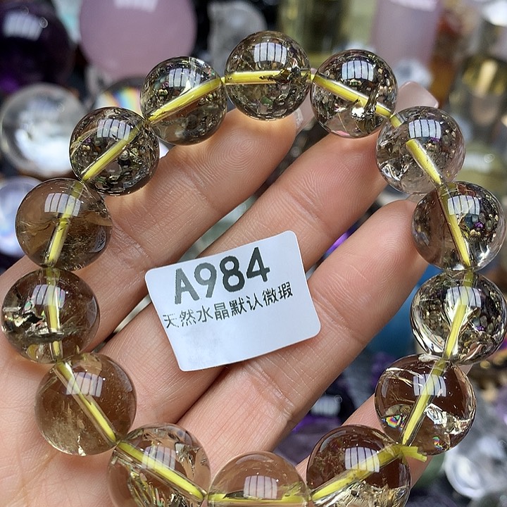 水晶手链15mm+未镶嵌水晶