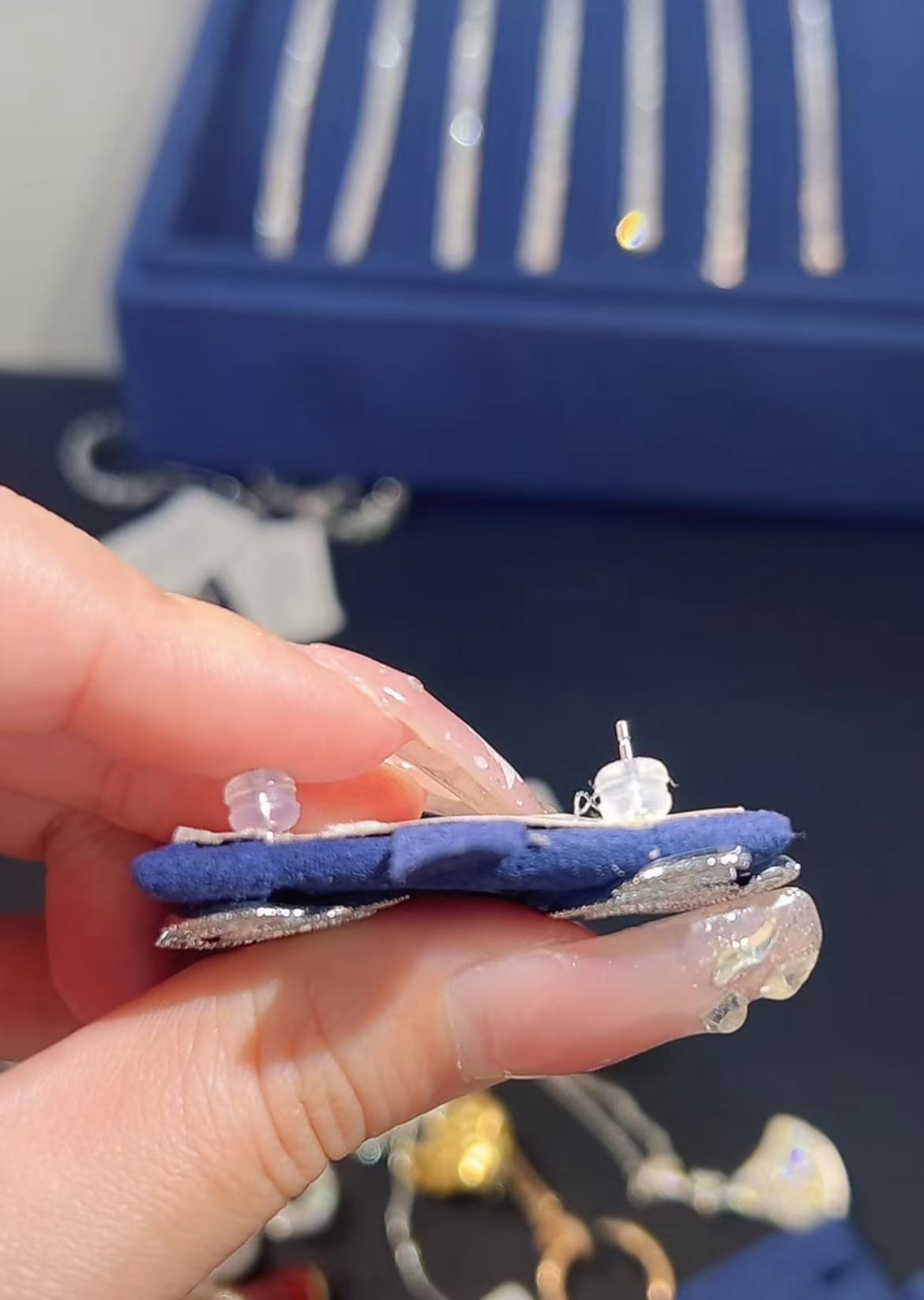 【涂涂高定珠宝】18k钻石大版双C耳钉hgt