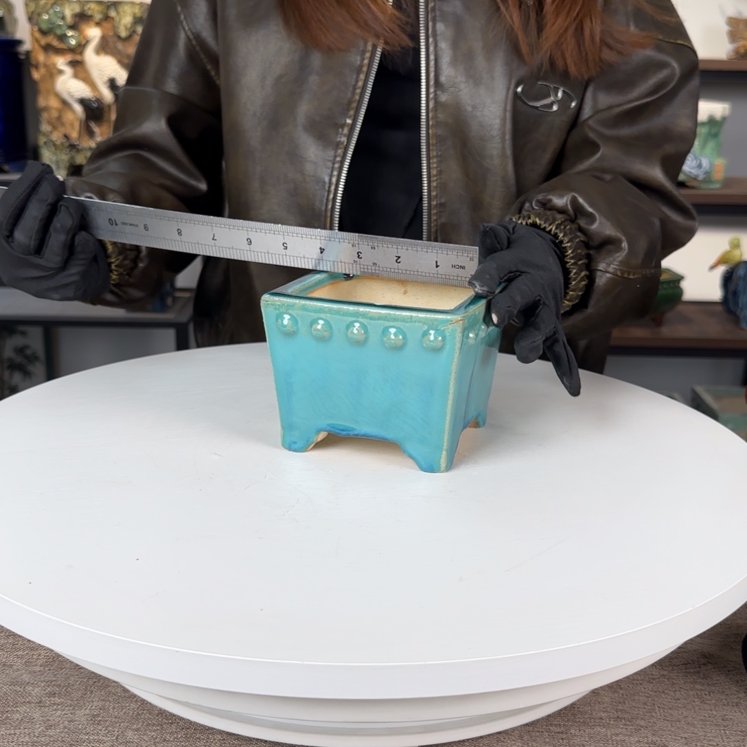 红陶微瑕一风堂石湾盆。