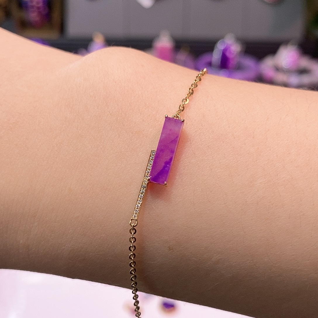 苏纪石（舒俱来）18K金镶嵌手链