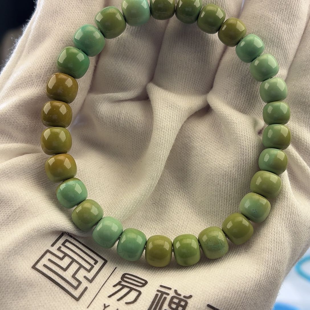 灰***狼绿松石未镶嵌挂件7.8mm