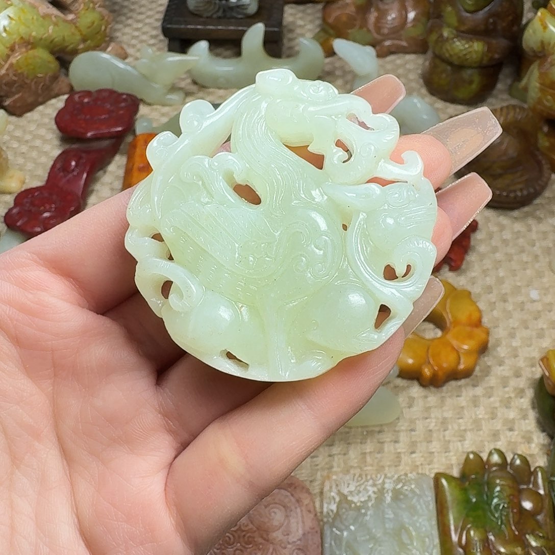 白玉菩提吊坠挂件