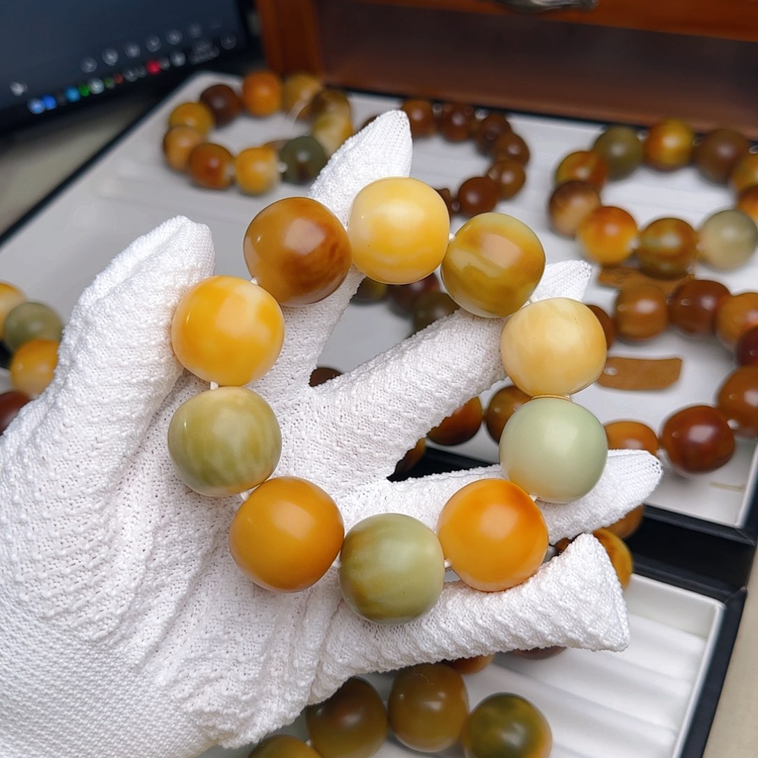 菩提根/象牙果手串卡25干磨苹果微瑕