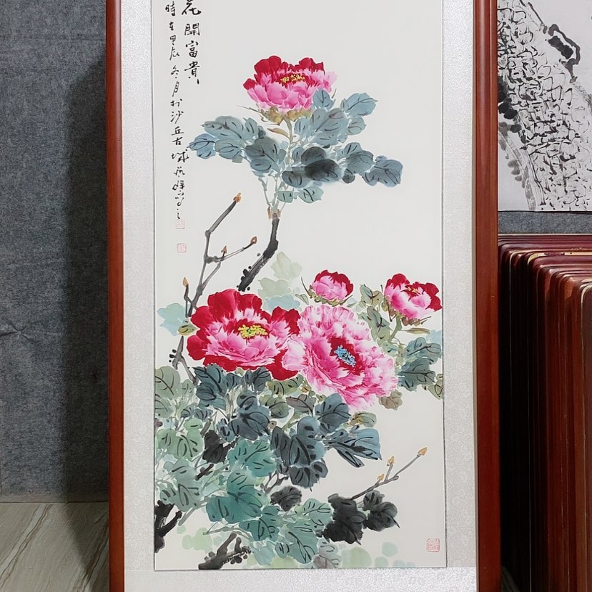 【闪购商品】国画书画作品带框125×65厘米
