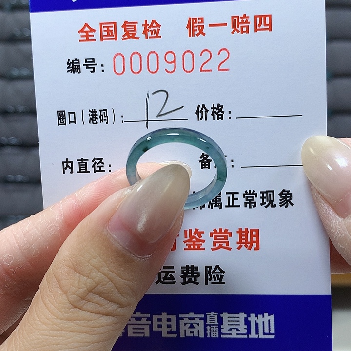 翡翠未镶嵌戒圈9022