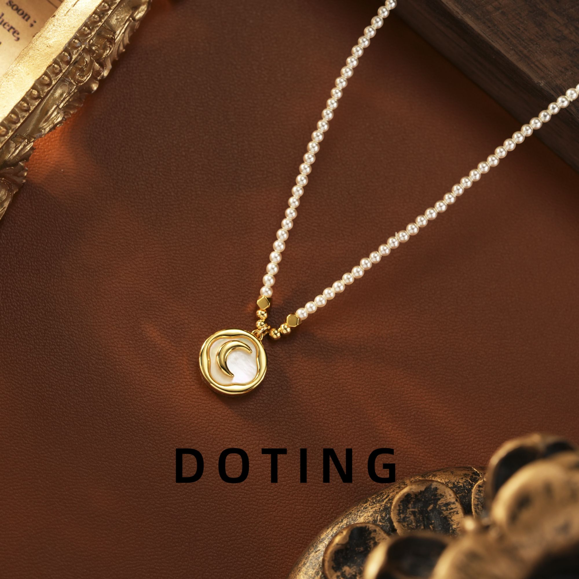 合金仿珍珠项链 《月光》珠珠项链ZG-01201