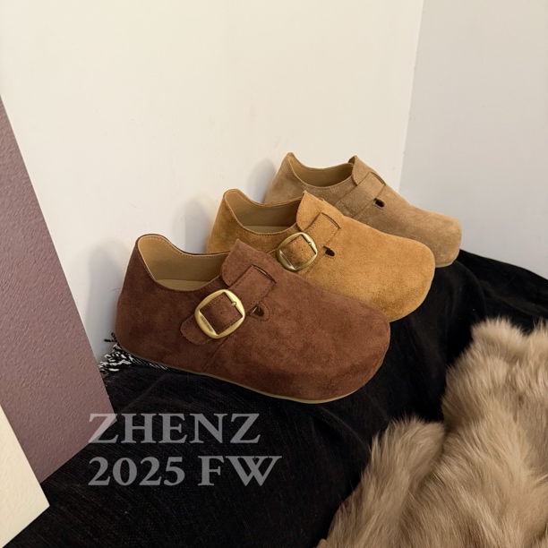 ZHENZ_5cm内增高百搭勃肯鞋全包2025秋款女款软底不累脚休闲博肯